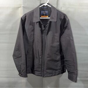 Dockers Men's Black Full Zip Stain Defender Bomber Jacket Men’s Sz Medium